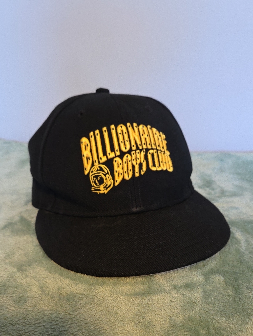 Billionaire Boys Club New Era 59FIFTY Black Hat Yellow Logo 7 1/4 Snapback Cap
